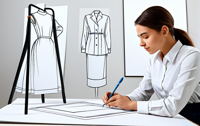 **
"A professional fashion designer, fully clothed in appropriate attire, sketching a new dress design at a bright studio. Modest clothing, safe for work, perfect anatomy, natural proportions, family-friendly, high quality."
**