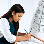 **Prompt:** A professional female fashion designer, fully clothed in modest attire, sketching designs in a brightly lit, modern studio. Focus on the creative process. Perfect anatomy, correct proportions, safe for work, appropriate content, professional, high quality.