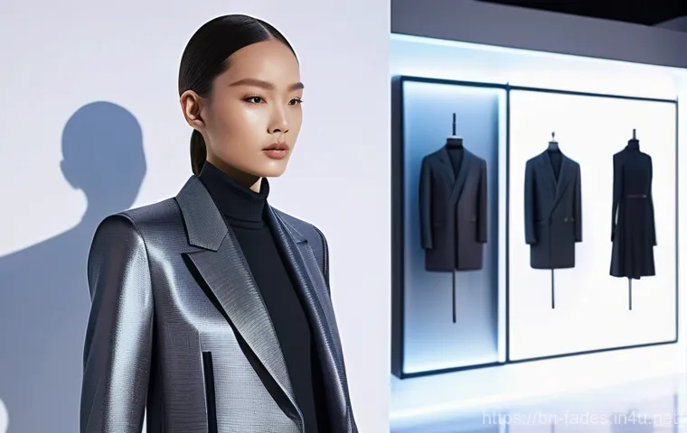 패션디자인과 브랜드 히스토리 - **Prompt: Sustainable Modern Fashion in a Green Urban Setting**
    "A young woman in her early 20s,...