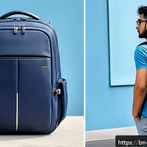 가방 디자인 트렌드 - A stylish and modern gadget backpack designed for daily office and travel use, featuring multiple zi...